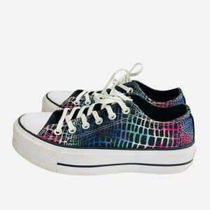 Converse Chuck Taylor All Star Platform Low Digital Daze Crocodile Women's 7